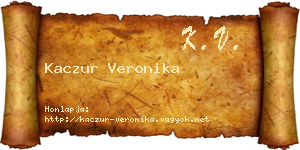 Kaczur Veronika névjegykártya
