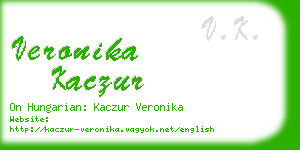 veronika kaczur business card